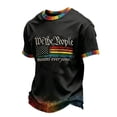 thumbnail image 1 of GrmtClth We the People Means Everyone Shirts for Men Pried Rainbow Flag Pattern Top Equality Short Sleeves Tee Trendy Round Neck Clothes Black M, 1 of 4