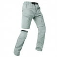 thumbnail image 1 of GrmtClth Women's Hiking Pants Convertible Water Resistant Cargo Pants Lightweight Zip-Off Actical Pants Relaxed Fit Stretch Trousers with Zipper Pockets Light Gray XL, 1 of 3