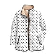 thumbnail image 1 of GrmtClth Womens Quilted Jacket Fashion Polka Dot Printed Button Up Puffer Jackets Coat Lightweight Long Sleeve Autumn Winter Padded Outerwear White XS, 1 of 6