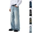 thumbnail image 1 of GrmtClth Y2k Baggy Flared Jeans for Men Casual 90s Vintage Bell Bottom Jeans Wide Leg Denim Pants Trendy Relaxed Fit Grunge Pants M, 1 of 7