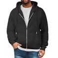 thumbnail image 1 of GrmtClth Zip Up Hoodie for Men Loose Fit Drawstring Hooded Sweatshirt 2025 Fall Fashion Long Sleeve Pullover Soft Outerwear with Pockets Dark Gray M, 1 of 4