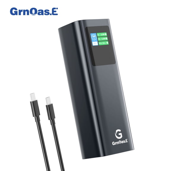 GrnOas.E 27000mAh Laptop Power Bank 140W USB-C PD3.1 Portable Battery Pack with Digital Screen