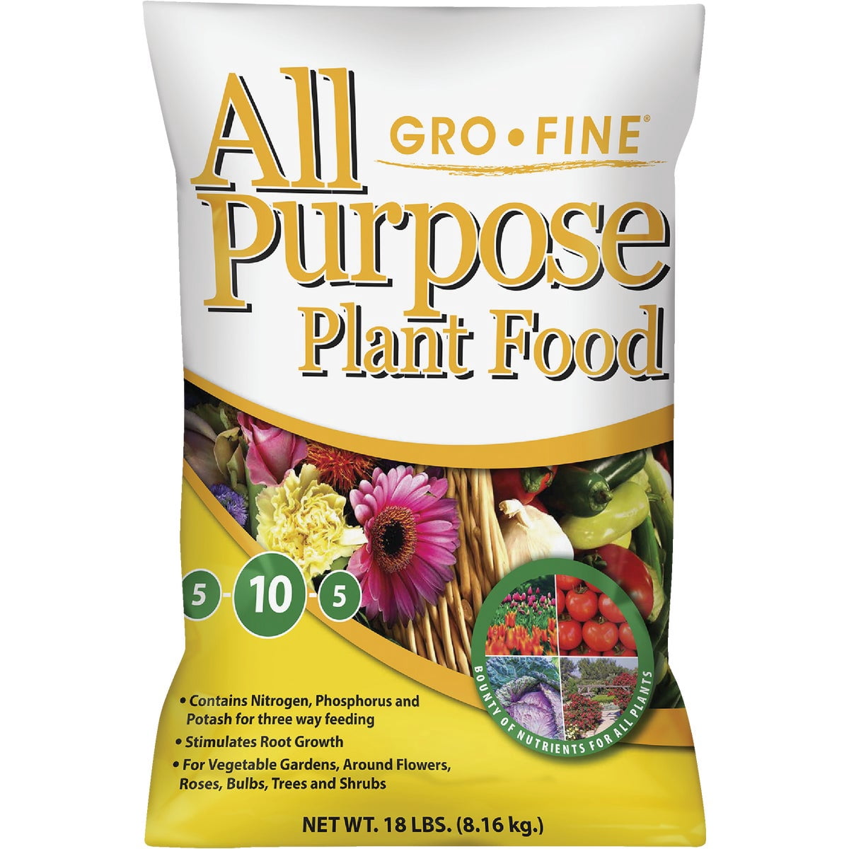 Knox Fertilizer Gro-Fine 5-10-5 All Purpose Dry Plant Food - Granules - 18 Lbs — Outdoor & Indoor Plant Use, Easy Application