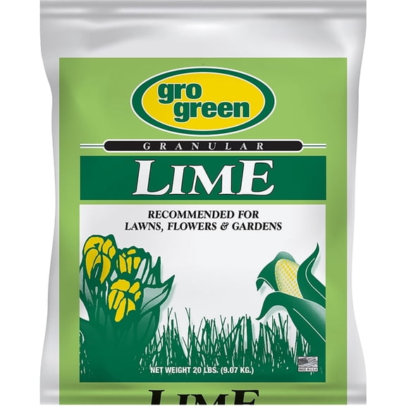 Gro Green Granular Lime Fertilizer for Lawns, Gardens and Flowers, 20 lbs.
