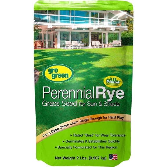 Gro Green Perennial Rye Fast Growing Grass Seed - 2 lb.