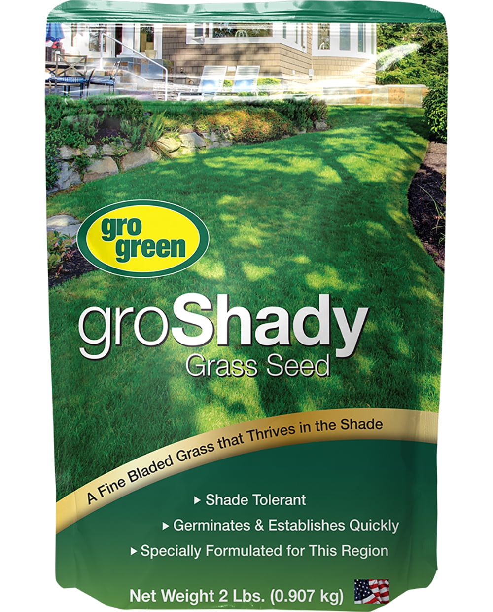 Gro Green groShady Grass Seed Shade Tolerant, Fast Germinating 2.0
