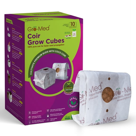 Gro-Med Coco Coir Grow Cubes (10 Pack)