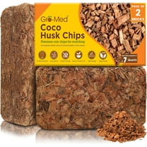 Gro-Med Coconut Coir Husk Chips, Organic Mulching Medium for Orchid Potting Soil, 2 Bricks (500g Each)