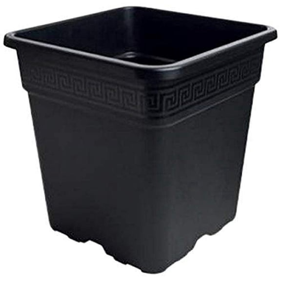 Gro Pro HGC725420 Square, 5 gal, Black Garden-pots, 5 Gallon, Natural