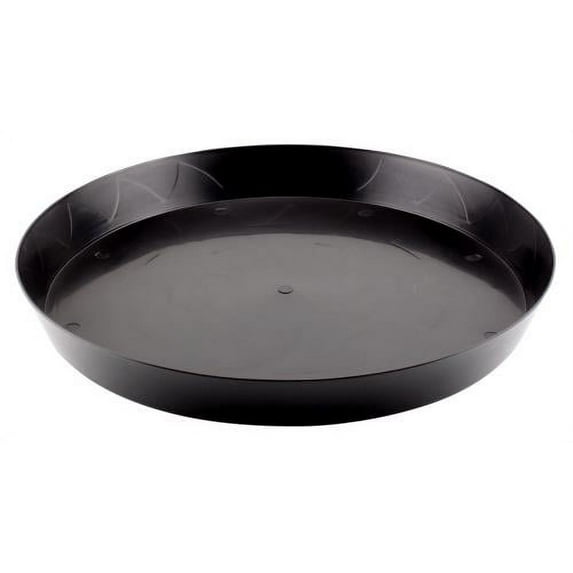 gro pro garden products black saucer 16in 724940