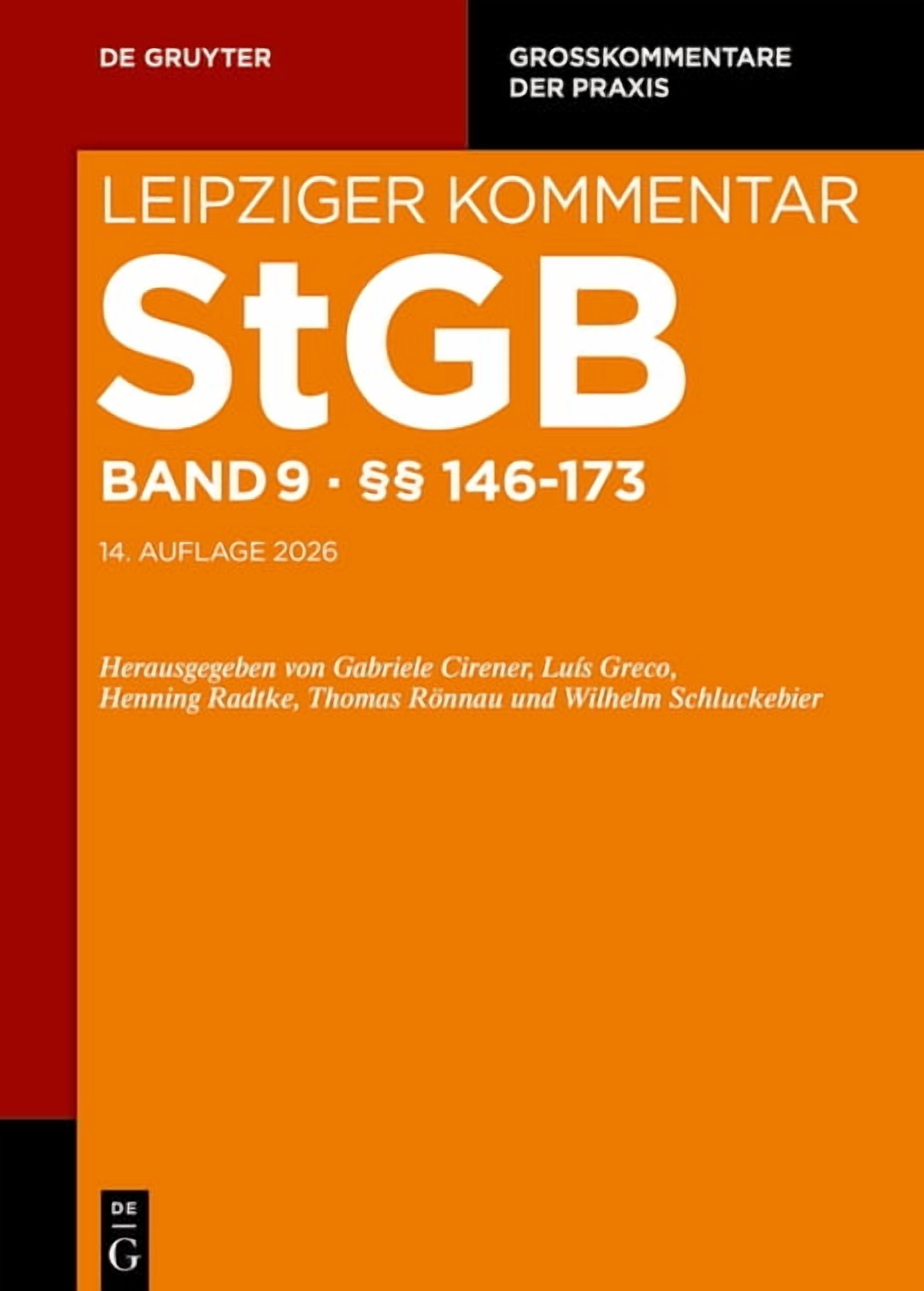 Großkommentare Der Praxis §§ VOR 146-173, (Hardcover)