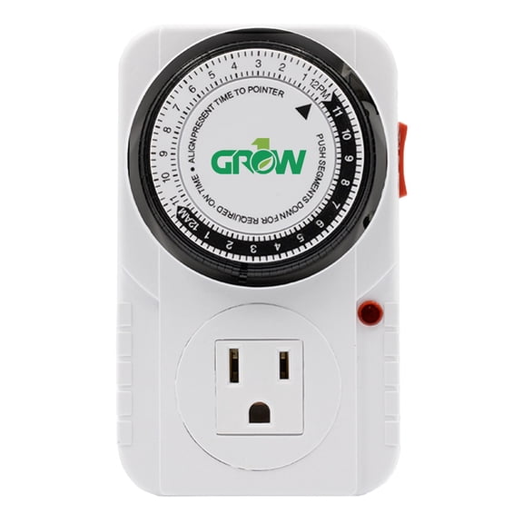 Gro1 Single Outlet Mechanical Timer - 120V