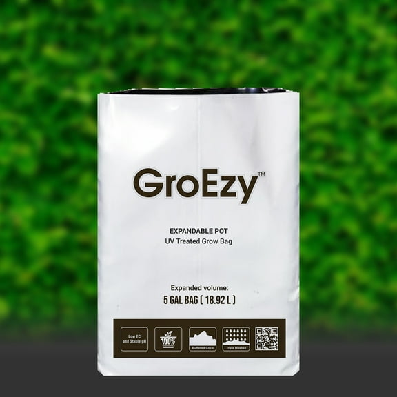 GroEzy 5 Gallon Expandable pot in UV -treated Grow Bag