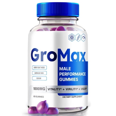 GroMax Gummies, Gro Max Gummy Performance Support, GroMax All Natural Supplement, GroMax Maximum Strength Formula Vitamin Pills for Power And Energy, GroMax Reviews (60 Gummies)