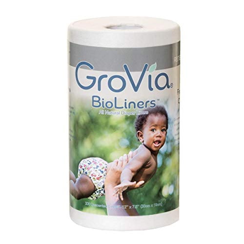 Diaper Liners GroVia BioLiners All Natural and Unscented for Natural Parenting Breathable Chlorine-Free 200 Count