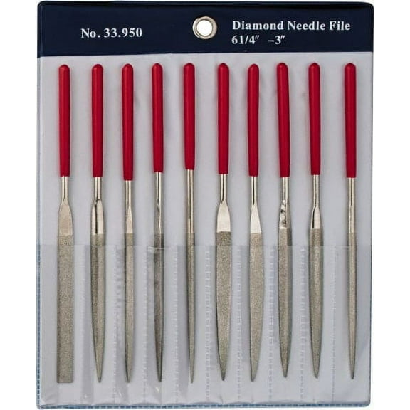 Grobet 33.95 File Set: 10 Pc, Diamond Includes (10) Files