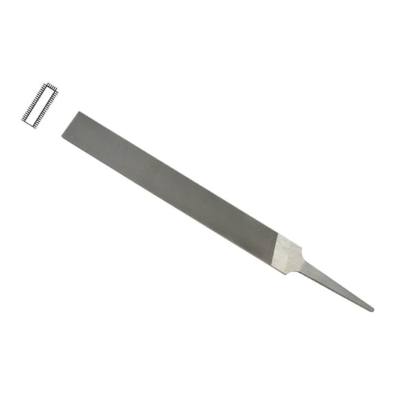 Grobet Hand File - Flat File for Metal, Wood, Jewelry - 6 Inch Length, Cut 2 - Precision Filing Tool for Deburring, Shaping, and Finishing