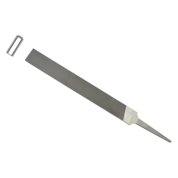 Grobet Hand File - Flat File for Metal, Wood, Jewelry - 6 Inch Length, Cut 2 - Precision Filing Tool for Deburring, Shaping, and Finishing