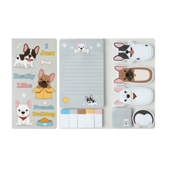 GROBRO7 I Just Really Like French Bulldog Sticky Notes,Self Adhesive ,1 Count