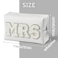 thumbnail image 1 of Grobro7 Simple Cosmetic Bag,Patch Letter MRS Makeup Bag with Zipper for Mom Mothers Day, White,1pack, 1 of 6