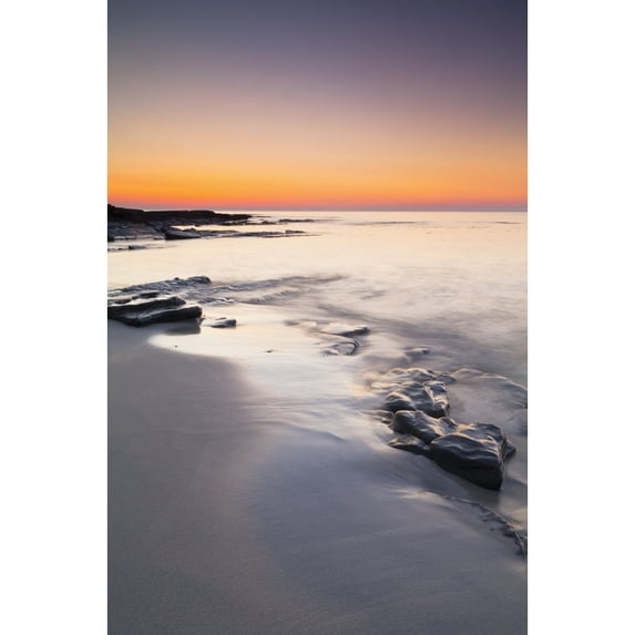 Grobust Beach at dusk; Orkney, Scotland Poster Print (24 x 38)