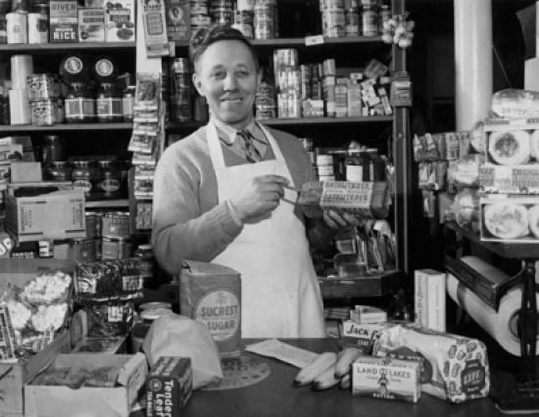 Grocer standing in a store Canvas Art -  (18 x 24)