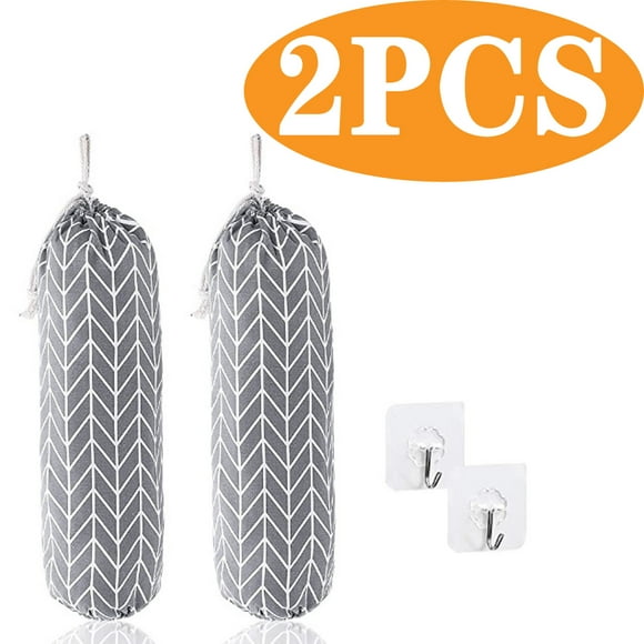 Grocery Bag Holder Plastic Bag Holder for Kitchen Bedroom and Living Room Storage Dispenser Suitable Bags   2PCS