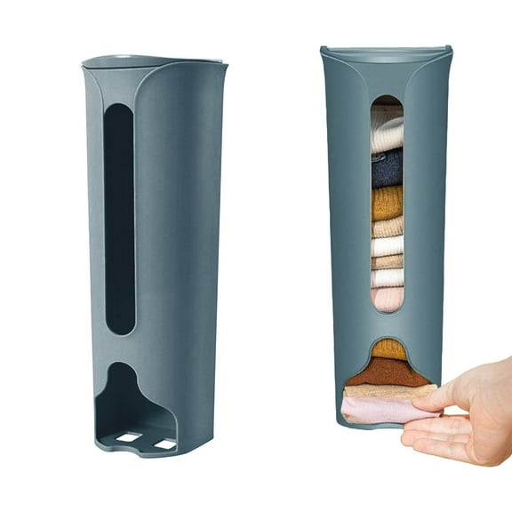 Grocery Bag Holder Wall Mount Garbage Storage Bag Dispenser Hanging Can With Cover Kitchen Bag Holder Dispenser For Bags