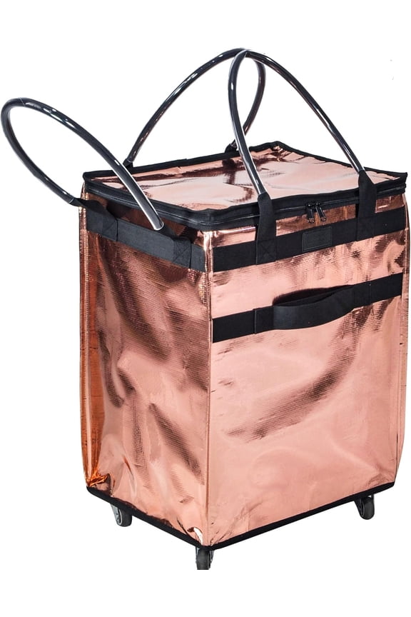 Grocery Bag Wheels Large Capacity Shopping Trolley Foldable Rolling Tote Bag with Heavy Duty Handle for Travel