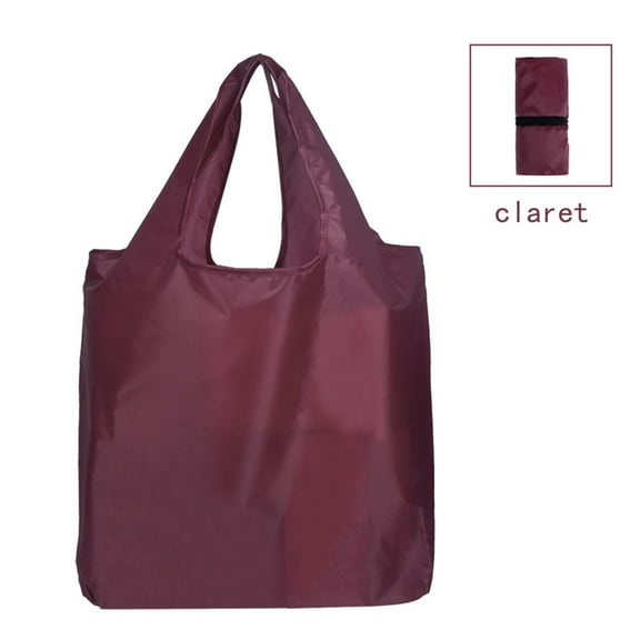 Grocery Bags Heavy Duty Reusable Foldable Groceries Tote Bag Portable And Folding Shopping Bag/ Foldable Shopping Bag, Portable Storage Bag, E, Burgundy