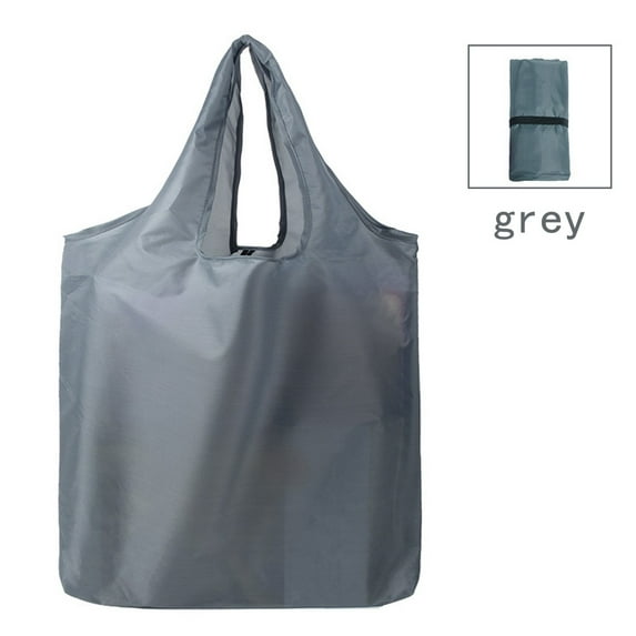Grocery Bags Heavy Duty Reusable Foldable Groceries Tote Bag Portable and Folding Shopping Bag Grey