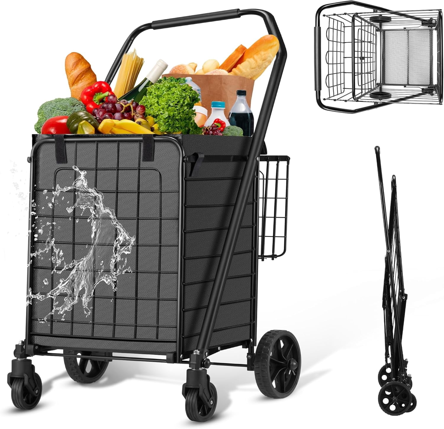 2 In 1 Shopping Cart For Groceries, 110 Lbs ... - Iceland - View #13