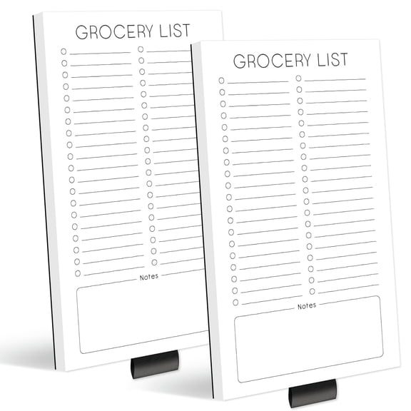 Grocery List Magnetic Notepad for Refrigerator | For Shopping Lists Minimalistic Memo Note Pad for Fridge