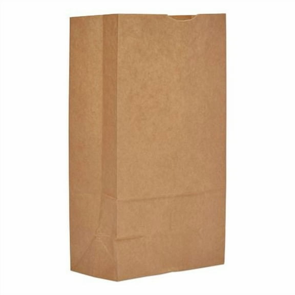 Grocery Paper Bags, 12# Size, 50# Basis Weight, 7" x 4.38" x 13.75", Kraft, 500/Bundle | Bundle of 2