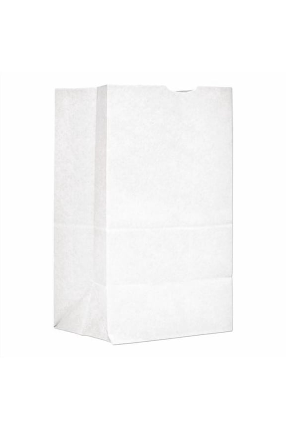 Grocery Paper Bags, 20# Squat Size, 40# Basis Weight, 8.13" x 5.88" x 12.5", White, 500/Bundle | Bundle of 5
