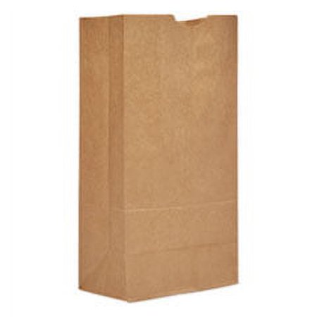 Grocery Paper Bags, 20 lbs Capacity, #20, 8.25"w x 5.94"d x 16.13"h, Kraft, 500 Bags
