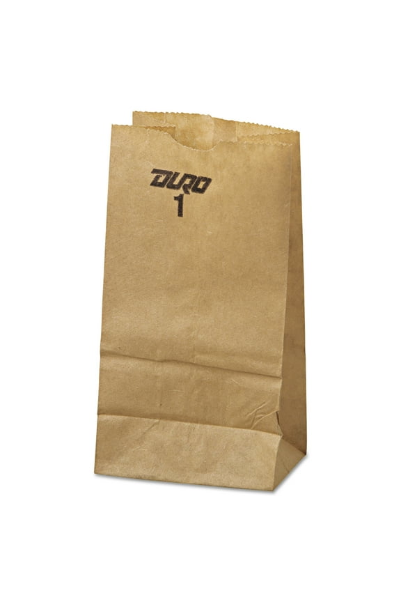Grocery Paper Bags, 30 Lbs Capacity, #1, 3.5"w X 2.38"d X 6.88"h, Kraft, 500 Bags | Bundle of 5 Bundles