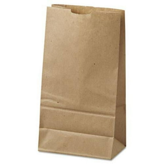 Grocery Paper Bags, 35 Lbs Capacity, #6, 6"w X 3.63"d X 11.06"h, Kraft, 500 Bags | Bundle of 5 Bundles