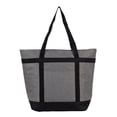 thumbnail image 1 of Grocery Picnic Cooler Bags with Zipper, Reusable Insulated Thermal Tote Shopping Bags for Travel, Camping, Beach Food Frozen (Gray), 1 of 6