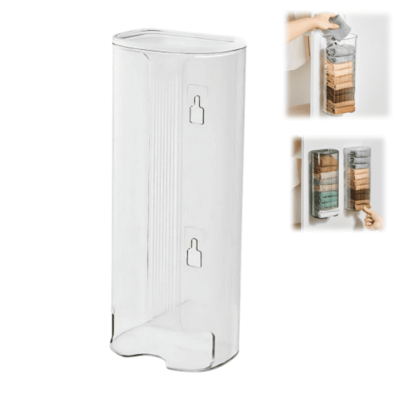 Grocery Plastic Bag Dispenser Holder, Wall Mount Sock Underwear Drawer Organizer for Wardrobe Cabinet,Multifunctional Bags Saver Kitchen Storage Holder for Storing Socks Ties Plastic Bag