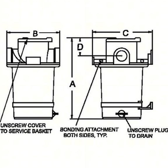 Groco ARG Bronze Strainer with Plastic Basket