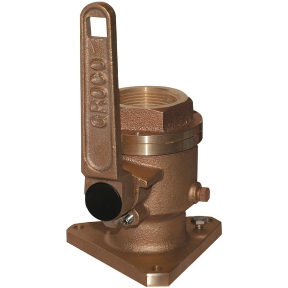 Groco BV-4000 Full Flow Flanged Ball Type Seacock with 4" NPT Thread
