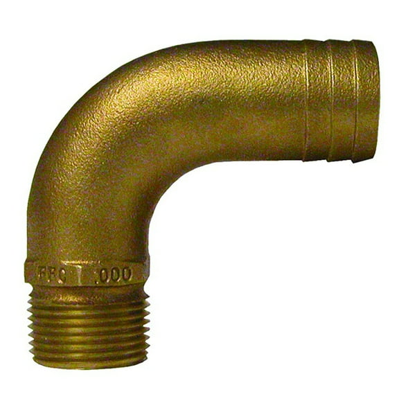 Groco FFC Bronze Full Flow 90 Degree Pipe-to-Hose Adapter with NPT Thread