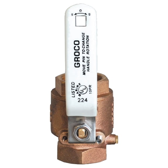 Groco IBV-4000 IBV Series Bronze Full Flow In Line Ball Valve with 4" IPS Thread