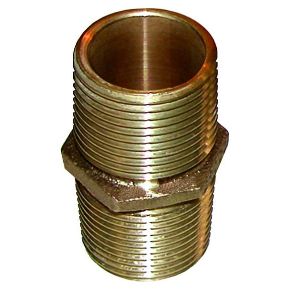 Groco PN-2000 Bronze 2.37" Pipe Nipple with 2" NPT Thread