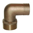 thumbnail image 1 of Groco PTHC Bronze Standard Flow 90 Degree Pipe-to-Hose Adapter with NPT Thread, 1 of 2