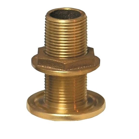 Groco TH Bronze Standard Length Through-Hull with Nut, NPS Thread