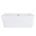 thumbnail image 1 of Groda 63" x 30" Acrylic Flatbottom Soaking Bathtub in White with Drain/Overflow, 1 of 13