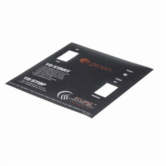 Groen 147303 Genuine OEM Overlay & Label - Power Tilt, Gas Braising Pan