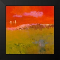 Groenhart, Jan 12x12 Black Modern Framed Museum Art Print Titled - Pink Cloud